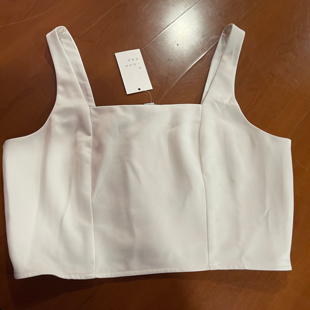 a new day White Tank Top